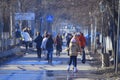 Vologda, RUSSIA Ã¢â¬â MARCH 10: crowd of people on the street, pedestrians on March 10, 2014